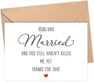 DiandDesignGift 10585 Days Married Card - Funny 29th Wedding Anniversary Card - 29 Year Anniversary 