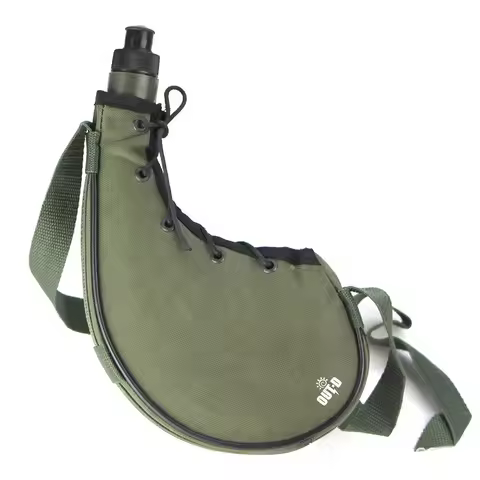 800ml Outdoor Water Bottle Water Kettle Sports Bottles with Shoulder Strap for Hiking Backpacking Co