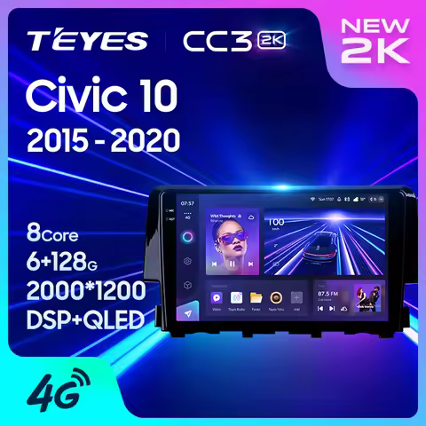 TEYES CC3 2K For Honda Civic 10 FC FK 2015 - 2020 Car Radio Multimedia Video Player Navigation stere