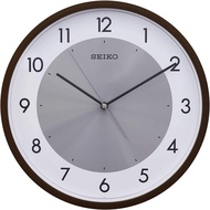 Seiko Clock QXA615B Brown Silver Analog Quiet Sweep Silent Movement Wall Clock QXA615