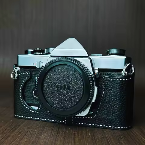 Film Camera Leather Camera Half Case For Olympus OM-1 Case 1N OM-2/2N OM-3/3Ti OM-4/4Ti Anti-Drop Fi