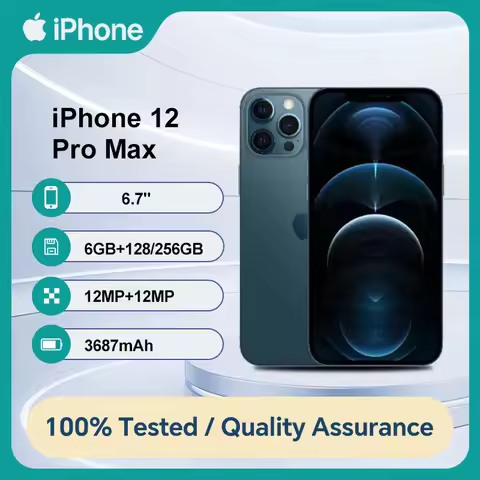 Unlocked Original Apple iPhone 12 Pro Max 128/256GB ROM 6GB RAM IOS A14 Bionic Hexa Core 6.7'' Dual 