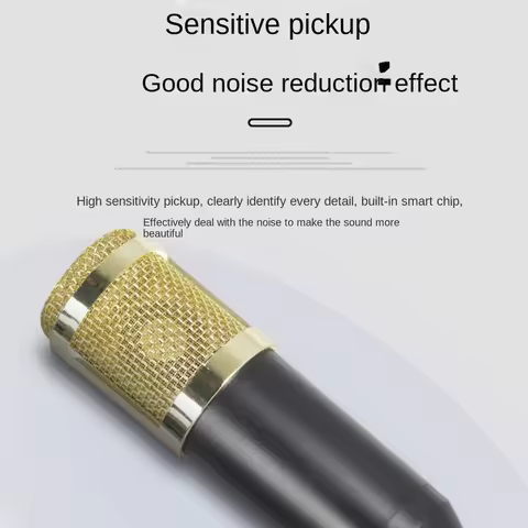 BM800 Condenser Microphone Kit Computer Sound Card Mobile Phone Audio Mixer Streaming Headset Microp