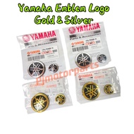 Emblem YAMAHA Logo 3D Gold & Silver (Big 45mm & Small 25mm) Y15 Y15ZR V1 V2 / LC135 New V4 V5 V6 V7 