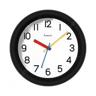 AZKO Forhom 30 Cm Dexter Wall Clock - Black Jam Dinding Analog Jam Dinding Besar Jam Dinding Aesthet