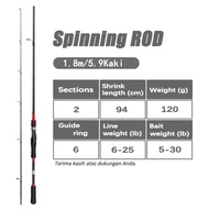 joran pancing carbon asli kuat / joran pancing kuat 50kg / joran pancing / joran casting / joran pan