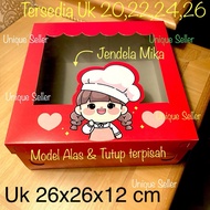 MERAH [Contents 10] Red CHEF Hampers Box 26x26x12 cm Box Box Box Engagement Box 26x26 x 12 cm Box Bo
