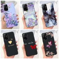 OPPO Reno5 Z / Reno5 F Beautiful Flower Butterfly Pattern Casing Oppo Reno 5Z 5F CPH2211 CPH2217 Candy Color Soft Silicone Phone Case