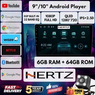 [6GB RAM+64GB ROM] Hertz Android Player 9"10" inch Quad Core Car Multimedia MP5 Player WIFI