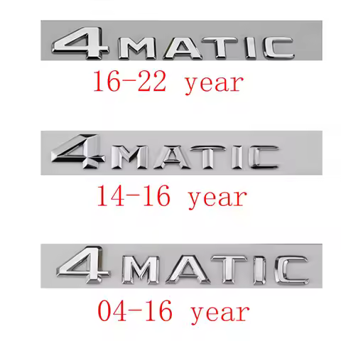 3D ABS Chrome 4MATIC Logo 4 Matic Emblem Letter Car Trunk Badge For 4matic Sticker Accessories