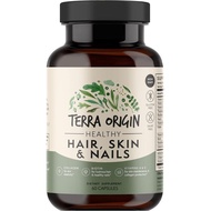 TERRA ORIGIN Healthy Hair, Skin and Nails Supplement | Collagen, Biotin, Horsetail & B-Complex | Sup