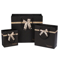 Portable Gift Bag Handles Books Paper Gift Bow Packing Box