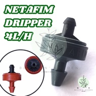 NETAFIM PCJ Dripper 4L/H Barb Irrigation System Dripper Fertigasi Barb Pressure Compensated Uniform 
