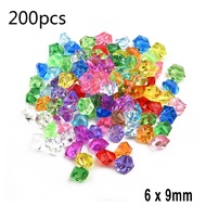 [FS] Crystal Acrylic Gem Stone Kids Mixed Color Ornaments Vase Wedding Party 6*9mm ❤