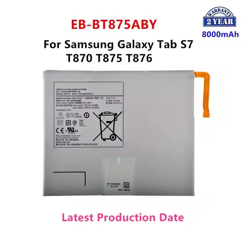 Brand New EB-BT875ABY 8000mAh Replacement Battery For Samsung Galaxy Tab S7 T870 T875 T876 Tablet ba