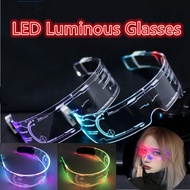 LED Luminous Glasses Neon Party LED Light Up Visor Eyeglasses Cermin Mata Led Glasses Futuristic Ele