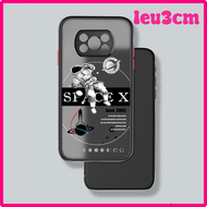 [LEUC3M] อวกาศนักบินอวกาศเคสโทรศัพท์เสี่ยวหมี่โทรศัพท์ Poco X3 NFC Pro เคส Xiaomi Poco M3 F3 M 3 F 3X3 NFC เคสป้องกันเลนส์มืออาชีพ