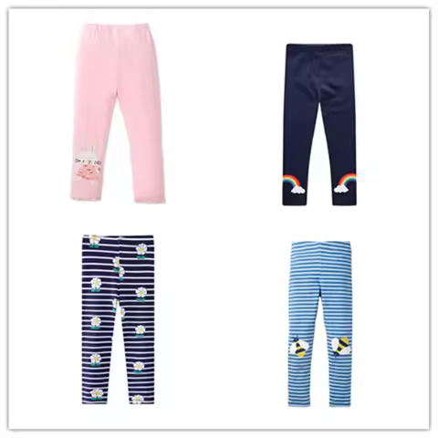 Little maven Baby Girls Leggings Pants Cotton Trousers Toddler Kids Clothes Cartoon Unicorn Children