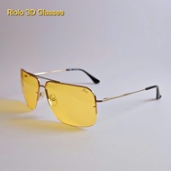 Mắt kính râm Rioio 3D Glasses cho ngày và đêm Lái xe Chặn ánh sáng xanh chống phản chiếu chống tia c