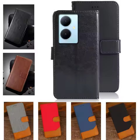 Vivo Y78+ 5G Case Wallet Flip Cover Leather Case For Vivo Y78 Plus 5G V2271A Leather Phone Bags Prot