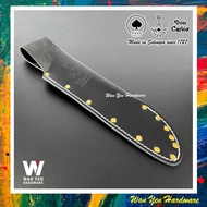 F. Herder 6" 7" 8" Inch Leather Sheath With Belt Loop / Sarung Pisau For most of the  6" 7" 8" Knife