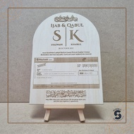 PLAT HANTARAN KAYU untuk MAS KAHWIN | IJAB KABUL | AKAD NIKAH with mini stand