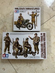 TAMIYA 1/35 英國 BSA M20 摩托車及傘兵模型