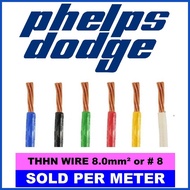 ♨ ۞ ➥ PHELPS DODGE THHN WIRE 8 (8.0 mm) PER METER