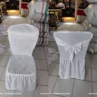 Sarung kursi napolly 209 putih+busa / sarung kursi plastik napoli type