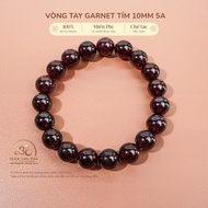 Jade Dan Tam - Purple Garnet Bracelet 10mm 5A - Fire Element & Earth Element
