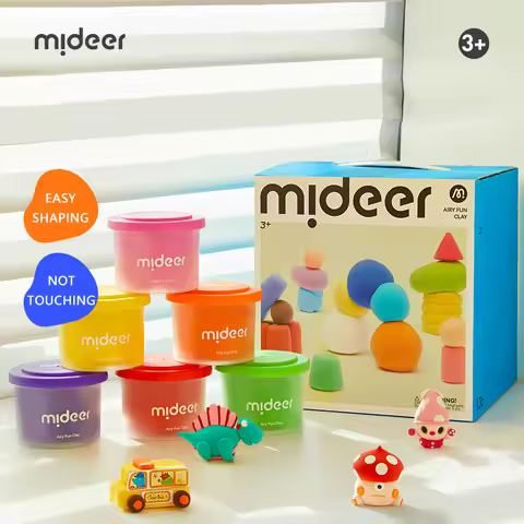 Mideer 24/36 Colors Airy Fun Clay Creative Super Light Clay Zero Essence No odor play dough Children