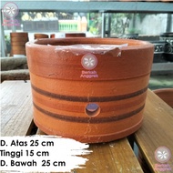 Pot Anggrek Lukis Ceper Ukuran Besar