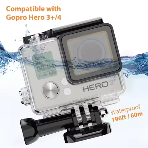 for GoPro Hero 4 3+ Waterproof Case 60m Underwater Diving Protector Housing For Go Por 4 3+ GoPro4 D