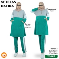 LPM 33770 Setelan Training Olahraga Senam Wanita Muslimah RAFIKA SET Babyterry Lengan Panjang Terbar