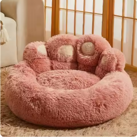 New Four Seasons Universal Cat Dog Nest Plush Dog Nest Cat Pet Sleeping Mat Bear Claw Shaped Pet Sof