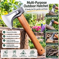 KAPAT PEMOTONG KAYU~GARDEN AXE HATCHET WOODEN HANDLE CUTTING MINI TOOLS CHOPPING CAMPING OUTDOOR USE