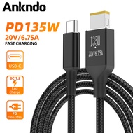 Ankndo 135W USB Type C to Square Male Plug Converter USB C Fast PD Charger DC Charging Cable Cord fo
