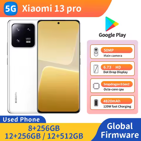 Xiaomi 13 Pro 5G 6.73 inch 3200x1440px 4820mAh 50MP RAM 12GB ROM 512GB used phone