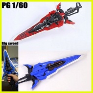 【hot sale】 Chinese Kung FuM3 PG 1/60 Blue Astray Red Frame Great Sword Backpack Weapon accessories