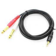 【1.5M/3M/5M/10M】3.5mm Male Jack To 2*6.35mm Male Audio Aux Cable Adapter  Double Extension Cable Speaker Accessories