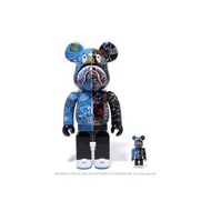 BAPE X MEDICOM TOY BE@RBRICK LINE CAMO SHARK 400%+100% 聯名 迷彩 公仔 熊