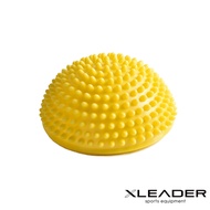 【Leader X】小型波速球/瑜珈球/小地雷足底按摩/半圓球/平衡球(三色任選)/ 黃色