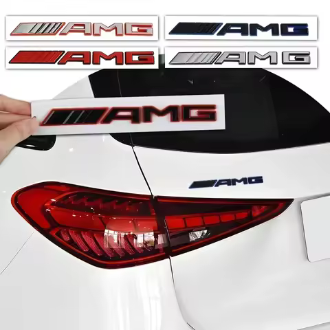 1pc 3D ABS Car Rear Trunk Badge Decal Letters Sticker For Mercedes Benz AMG A B C E G CLA C63 C63S E