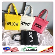 3Y4 Al Sahhia Beg Tangan Wanita Bahu Jinjing Silang ( Word Printing Korean Canvas Bag Bucket Tote Sh