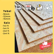 OSB Board | Kayu Papan Campur | Cheap Papan Perabot OSB DIY | Tebal 9mm | 12mm | 15mm |