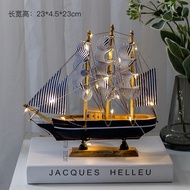 New Wooden Sailboat Model Office Living Room Decoration Crafts Nautical Decoration Creative Model Ho