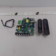 ISONIC ICT-3205 32" TV MAIN BOARD, POWER BUTTON, LVDS CABBLE, BACKLIGHT AND SPEAKER