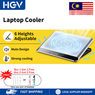 HGV Aluminum Alloy Laptop Cooler Adjustable Cooling Fan Laptop Gaming Cooler Pad Strong Wind Cooler USB Fan Laptop with 2 Fan for 12-17inch Notebook Laptop