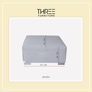 ชุดรับแขกโซฟา 4 ที่นั่ง LUMA โซฟาหุ้มผ้าหนานุ่ม สีเทา