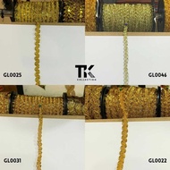 (1METER)GOLD LACE FOR TRADITIONAL CLOTHES KADAZAN DUSUN / RENDA EMAS RENDA SILVER ETCNIC LACE RIBBON